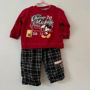 Disney Baby Mickey Mouse Matching Set  Pants & Shirt | 18M